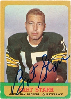 1963 Topps #83 Bart Starr Signed Card (JSA)